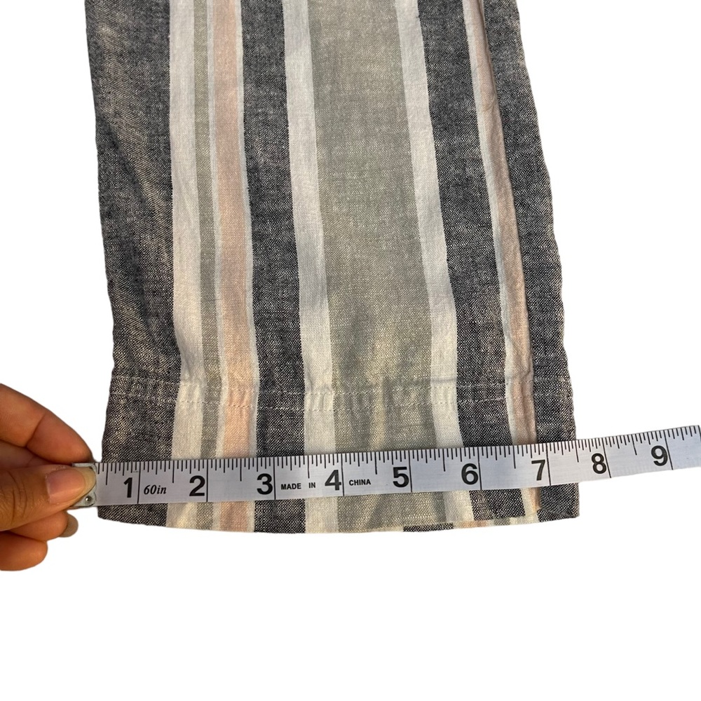 Urban Outfitters Linen striped surplice button Jumpsuit womens size XS - Picture 14 of 16